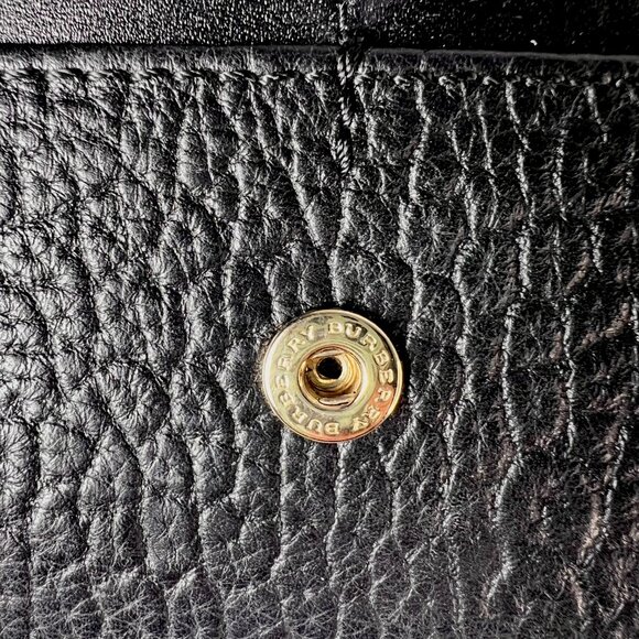 BURBERRY Black Grainy Leather Continental Wallet + Box+ Dust bag - Picture 4 of 12